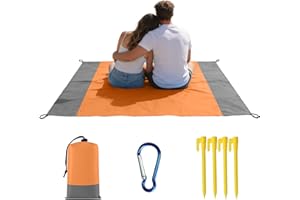 83X79in Beach Blanket, Waterproof Sandproof Beach Mat, Quick Drying Outdoor Picnic Mat Beach Accessories for Camping, Hiking