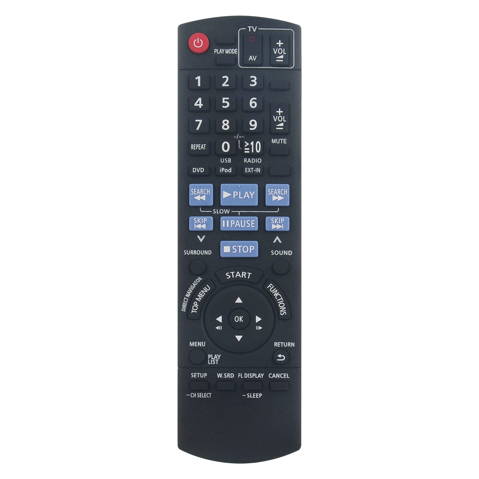VINABTY N2QAYB000361 Replacement Remote Control Compatible with Panasonic Theater System DVD Player SC-PT470 SC-PT870 SA-PT570 SA-PT470 SA-PT870 SA-PT475 SA-PT875 SA-PTX60 SC-PTX60 SC-PTX60E SAPT470