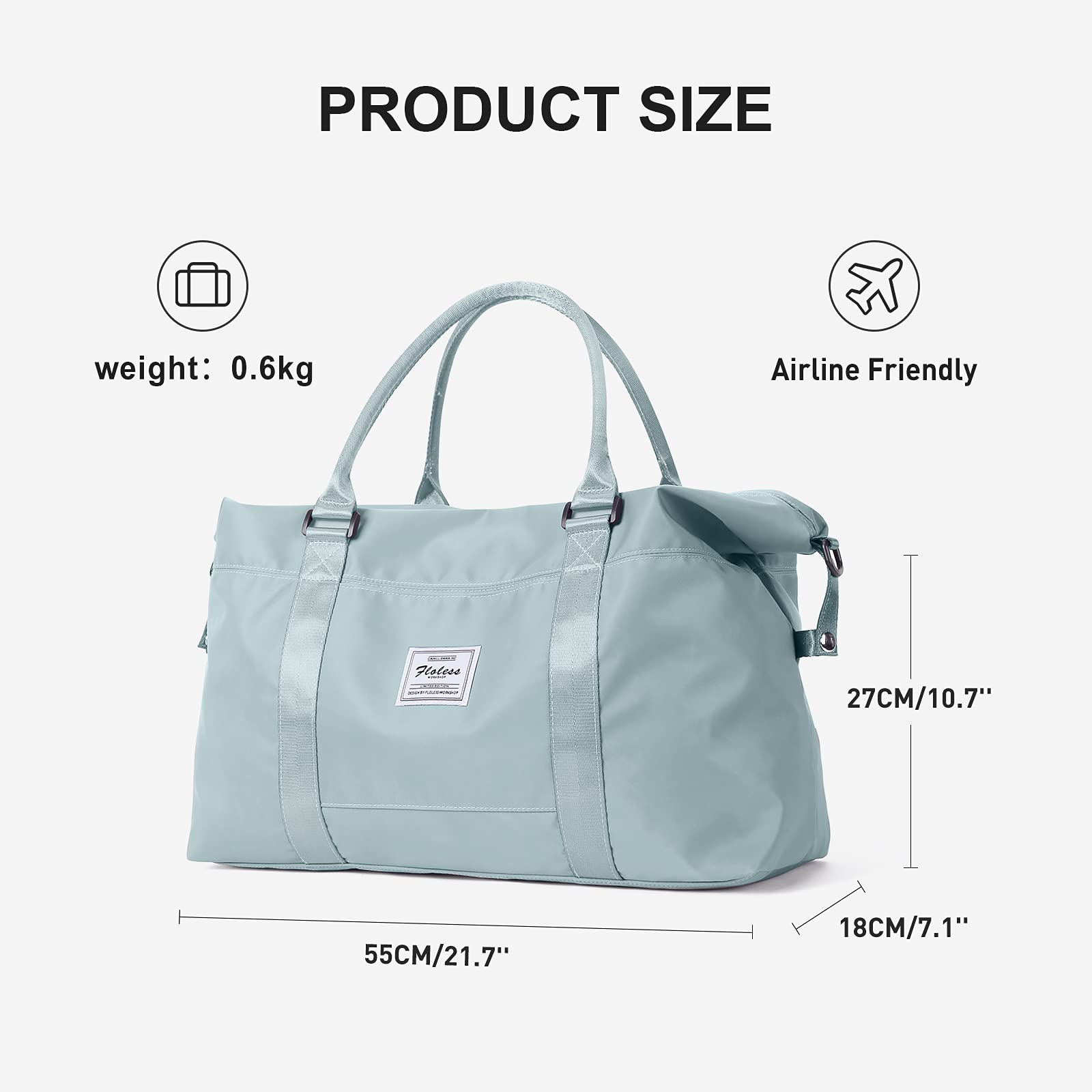 SEAFEW Sport Travel Duffle Bag Large Gym Tote Bag for Women, Weekender Carry on Bag for Airplane, Ladies Beach Overnight Bag Waterproof Luggage Bag with Wet Pocket