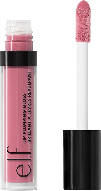 e.l.f. Lip Plumping Gloss Sparkling Rosé Hydrating High Shine 0.17 oz