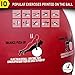 Epitomie Fitness Active Balance Fitness Ball with Imprinted Exercise and Training eBook (Fire Red/65 cm)