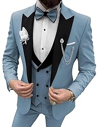TIJOFA Dusty Blue Tuxedo for Men Mens Tuxedo Suit 3