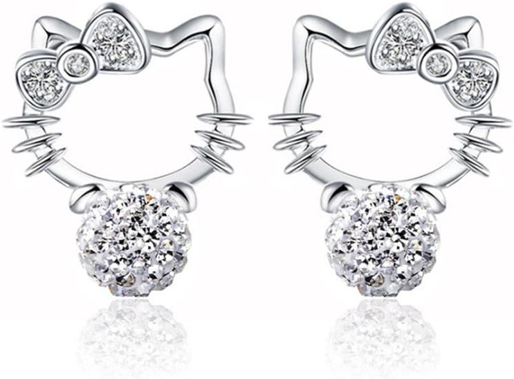 Chips Hello Kitty Shamballa Earrings 925 Silver Earrings