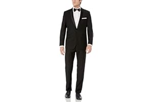 Adam Baker Men's Classic & Slim Fit Two-Piece Formal Tuxedo Suit - Available in Many Sizes & Colors