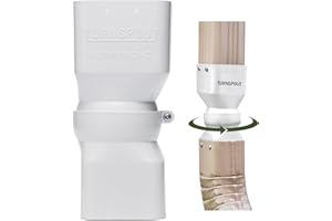 TurnSpout Directional Downspout Connector White - Fits 2-5/8” and 2” x 3” downspouts