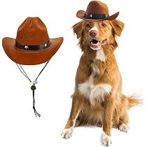 Cowboy-Kostüm Für Haustiere – Hut & Bandana, Für Hunde & Katzen, Party-Outfit In Leoparden-Optik