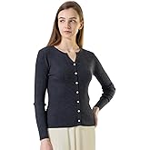 MERINOSNUG Women's 100% Merino Wool Sweater Women Cardigan, Lightweight Button Down V Neck Long Sleeve All Season Travel