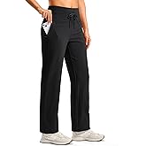 SANTINY Women's Fleece Lined Pants 29" Winter Warm Sweatpants Water Resistant Snow Ski Hiking Pants with Zipper Pockets