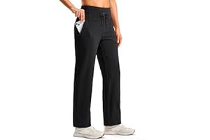 SANTINY Women's Fleece Lined Pants 29" Winter Warm Sweatpants Water Resistant Snow Ski Hiking Pants with Zipper Pockets