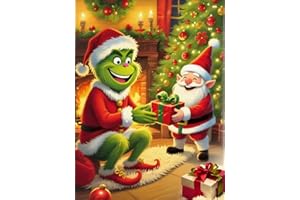 APCUFIR Christmas Diamond Painting Kits for Adults - 5D DIY Diamond Art Kits for Beginners, Winter Diamond Dots Art Crafts Great for Home Wall Decor and Holiday Gifts 12X16 Inch