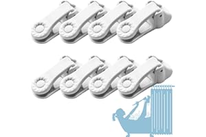 Kingwee Sunflower Shower Curtain Clips, Shower Splash Guard Holders, Bathtub Curtain Liner Clips for Windproof & Splash Water (Grey-8 Pack)