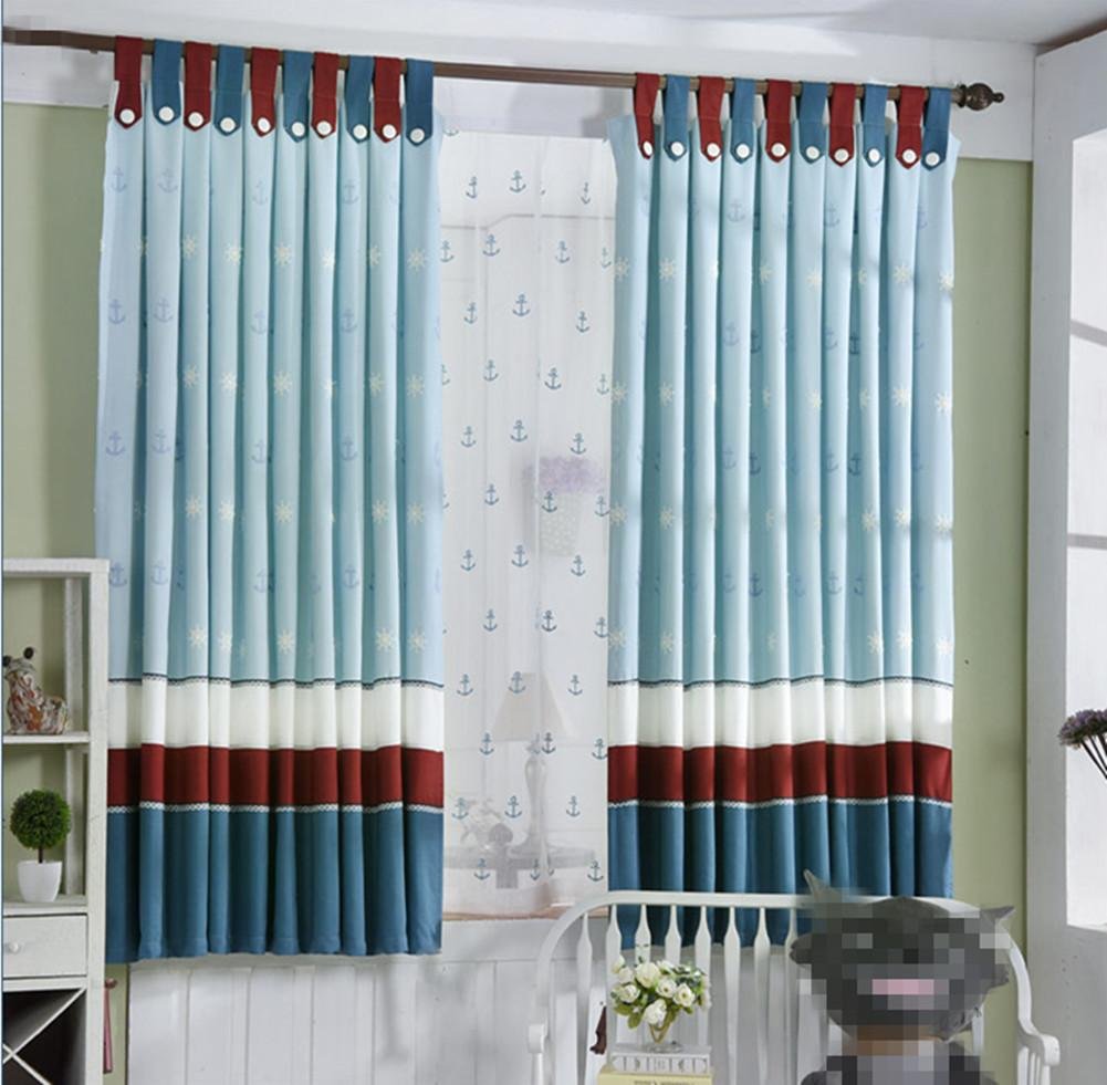 Short Window Curtains Drapes Cartoon Boy Girl Bedroom Shade Bay