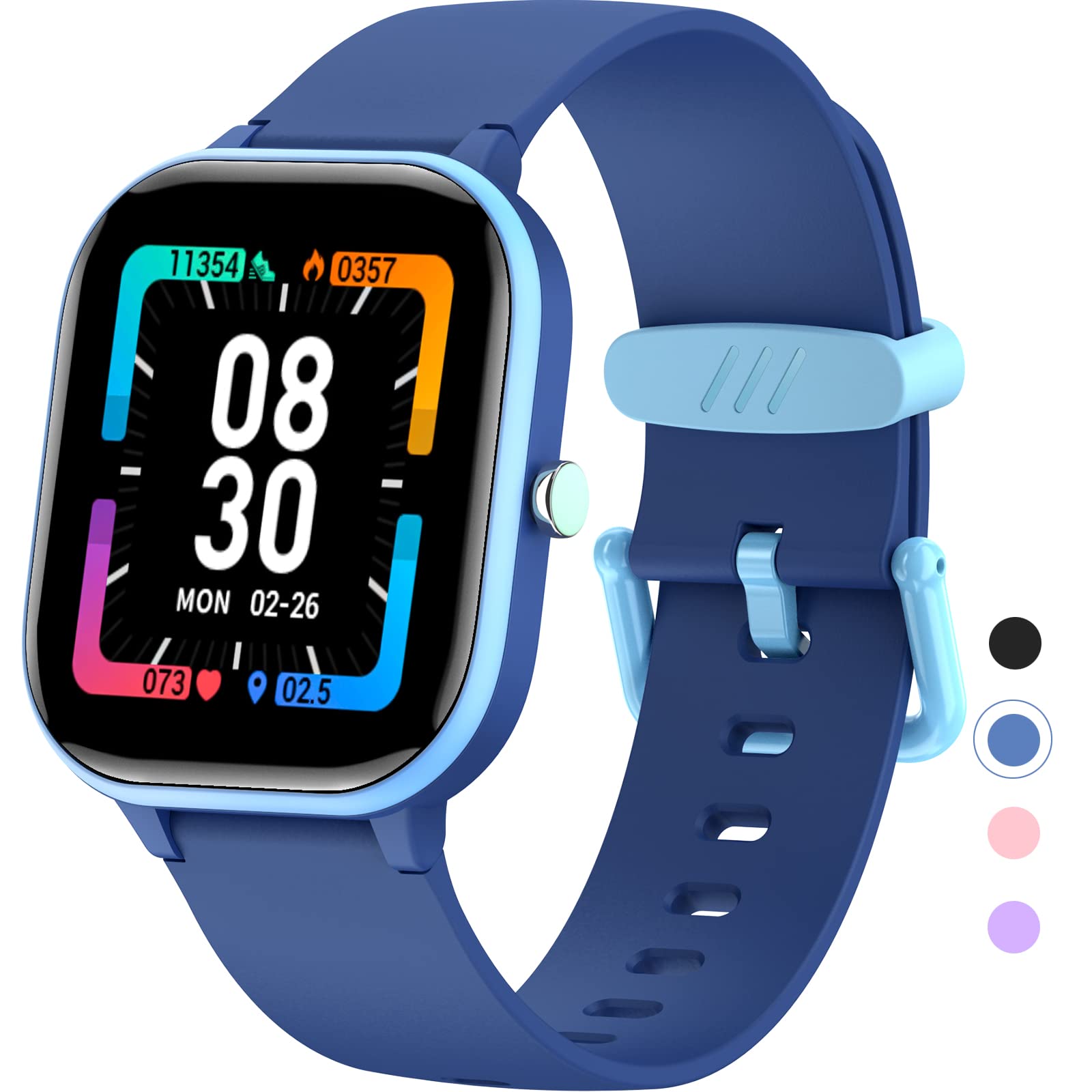 HENGTO ids Fitness Tracker Watch, IP68 Kids Waterproof Smart Watch with 19 Sport Modes, Pedometers, Sleep Mode for Kids Boys Girls