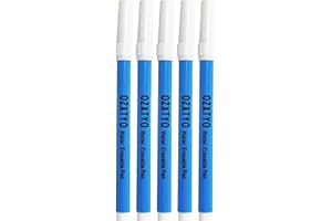 OZXTYO Washable Fabric Markers for Sewing,5 Pack,Blue,Erasable Sewing Markers for Fabric,Water Soluble Embroidery Pen,Fabric Marking Pen,Fabric Marking Pens for Quilting,Sewing Supplies and Accessories