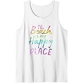 The Beach Is My Happy Place Summer Vacation Tank Top