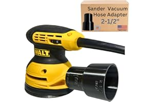 1058 DESIGNS Sander Vacuum Adapter for DeWalt or Craftsman Sanders - Shop Vac Attachment for Dust Collection (2-1/2") by 1058Designs