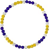 Baseball Beaded Chain Necklace for Men Women,Ice Collection Necklace Diamond Rhinestone Bling Inspired Sports Jewelry 18 inches,Baseball Dirp Accessories gift for team lovers Baseballer Inspired