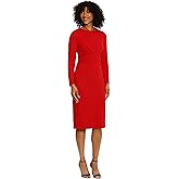 Maggy London Women's Dresses Wide Waistband and Tuck Details Office Career Workwear Event Occasion Guest of