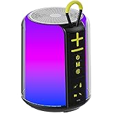 CofunKool Portable Speaker with AUX/TF/USB Flash Drive Input, RGB Light, Wireless Bluetooth 5.3 TWS Stereo Dual Pairing