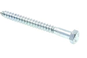 Prime-Line 9056372 Hex Lag Screws, 3/8 in. X 4 in., A307 Grade A Zinc Plated Steel, 50-Pack