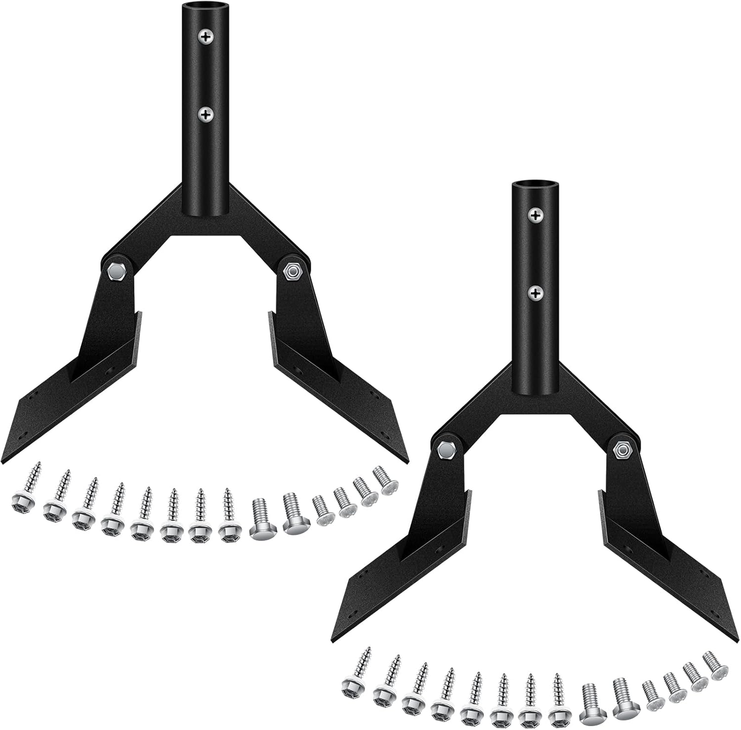 Weathervanes - Gisafai 2 Sets Adjustable Weathervane Roof Mount Weather Vanes Mount Weather Station Mount Steel Roof Mount with Mounting Brackets and Hardware for Garden Cupola Roofs, Black