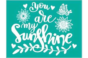 JAJADO Self Adhesive Silk Screen Stencil Reusable Wildflower Stencil Plant Screen Print Transfers Butterfly Vine Garden Sunflower Mesh Stencils for Painting on Wood Porch/Fabric/Wall Art Project