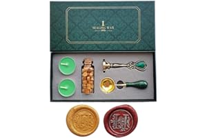 Fancy Letters H Wax Seal Stamp Set, YOSENLING European Style Wax Seal Stamp Kit Gift Box Set, Vintage Personalized Wax Seal S