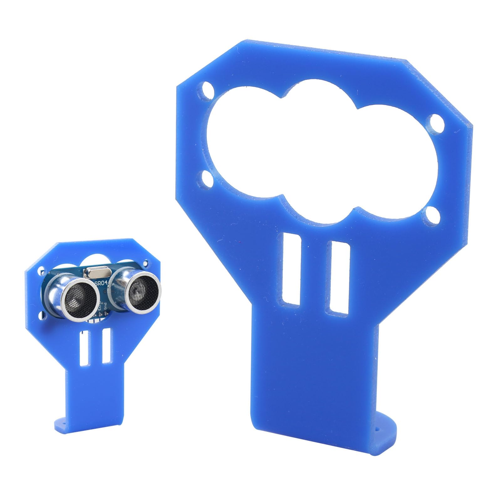 HALJIA Smart Car Mounted Holder Compatible with HC-SR04 Ultrasonic Transducer Sensor Robotic Acrylic
