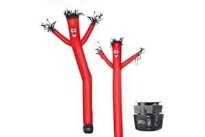 Uargd Inflatable Tube Man Set, 6 ft Tall, Waving Dancing Tube Guy with 1/15 HP Blower, Durable PP Shell, IPX3 Waterproof Fan,