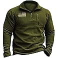 Beotyshow Mens Tactical Fleece Jacket Polar Soft Warm Quarter Zip Pullover