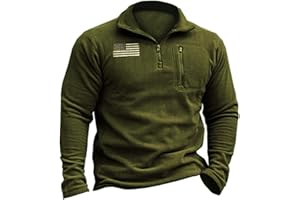Beotyshow Mens Tactical Fleece Jacket Polar Soft Warm Quarter Zip Pullover
