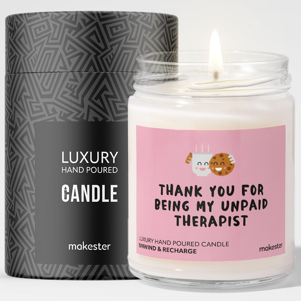Bestie Gifts - Luxury Soy Wax Candle - Vanilla, Jasmine, Sugared Almond - Makester