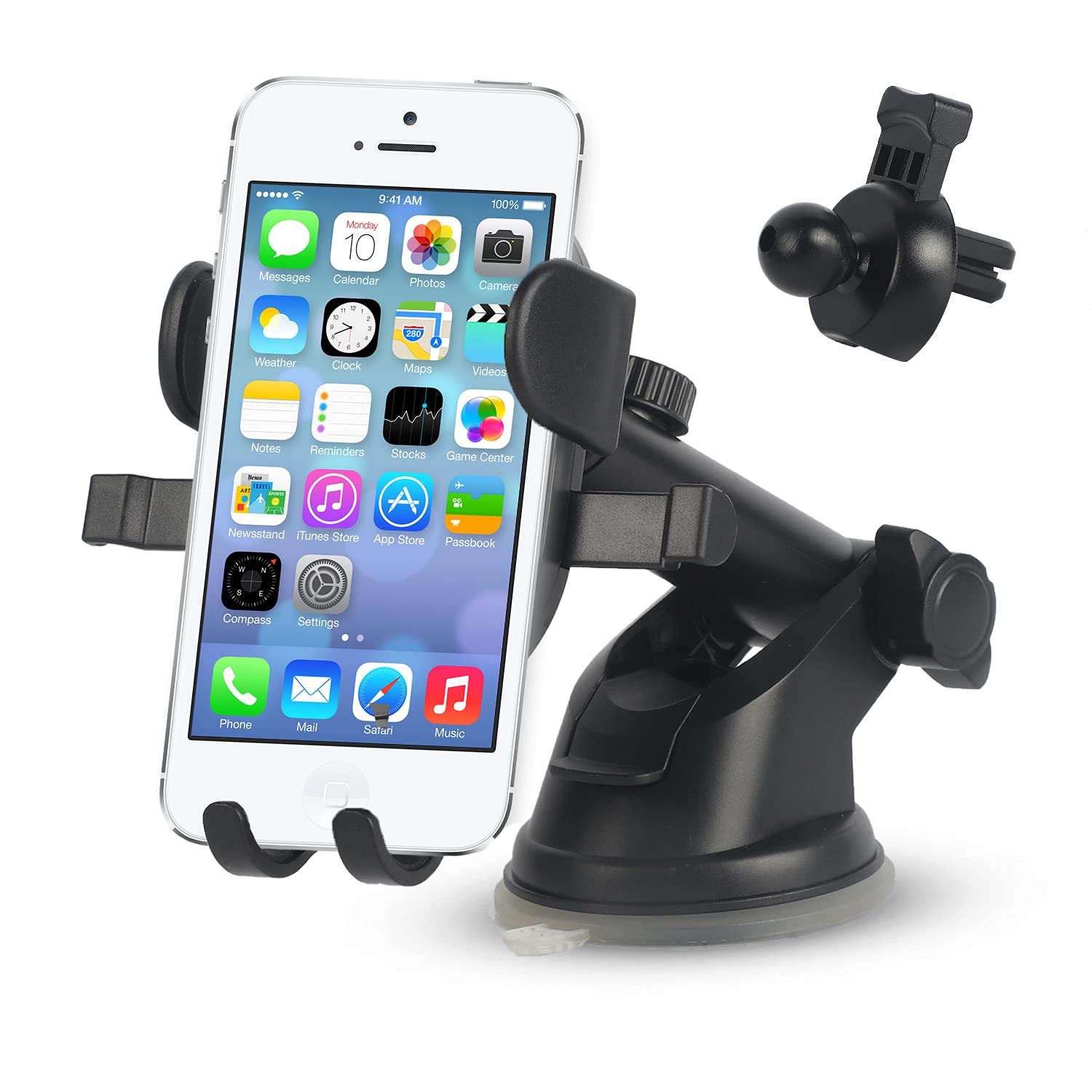 Car Phone Holder With Air Outlet Flipped And Adjustable Length Mobile Phone Navigation Bracket