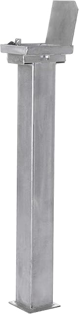 Workplace Depot Telescopic Bollard Galvanised Steel Parking Post Integrated Key view 2