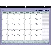 Brownline® 2026 Monthly Desk Pad Calendar, 12 Months, January to December, Three-Hole Punched, 11" x 8.5" (C181721-26)