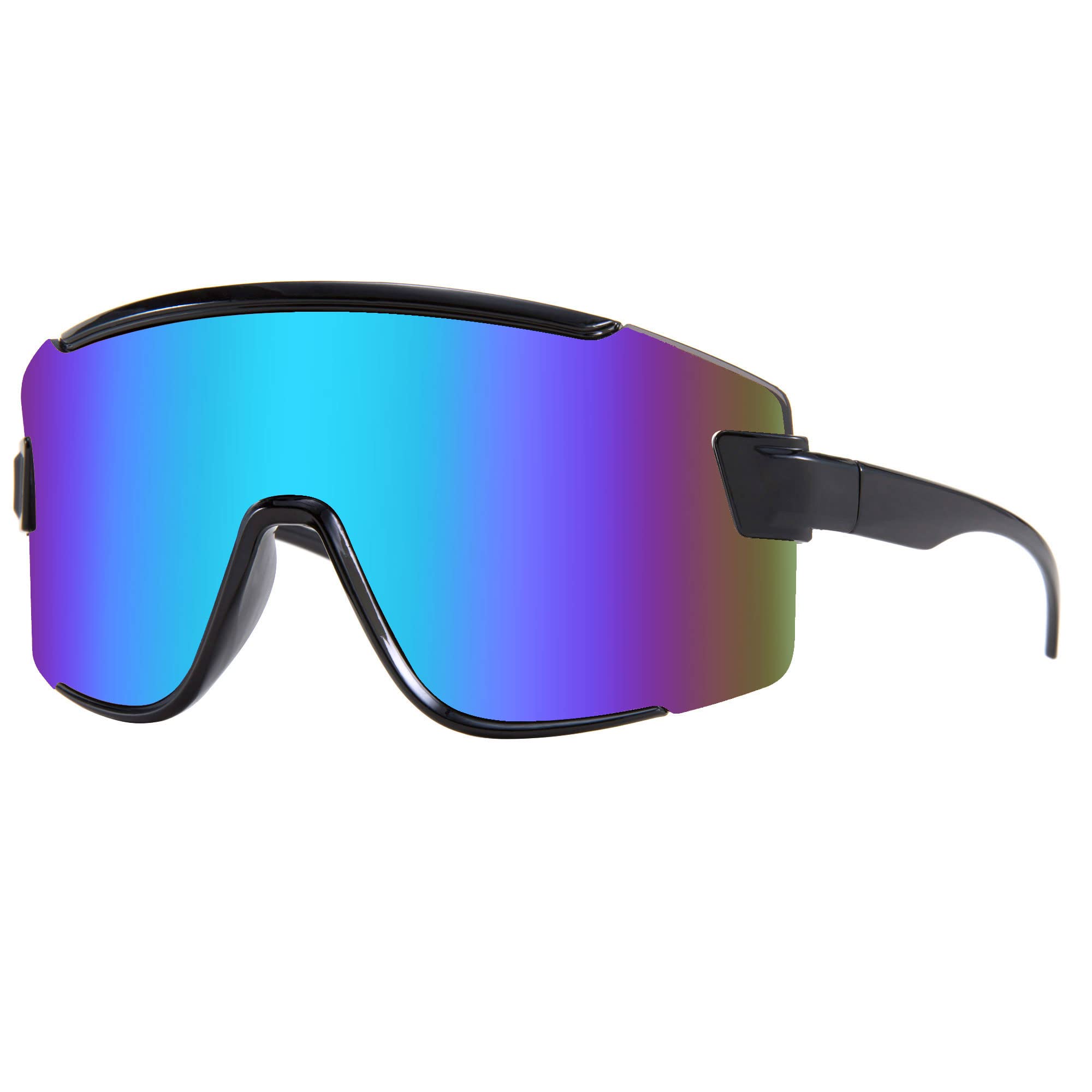 Karsaer Vision Big Shield Wraparound Sunglasses Rave for Men Women Neon ...