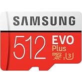 Samsung EVO Plus 512 GB microSDXC UHS-I U3 100 MB/s Full HD & 4K UHD Memory Card with Adapter (MB-MC512GA)