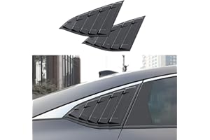VEMOTE Rear Side Window Louvers Compatible with 10th Gen Honda Accord, Air Vent Scoop Shades Cover Blinds for Honda Accord-Matt Black