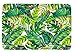 goodbath Banan Leaf Bath Mats, Tropical Palm Tree Leaves Non Slip Bath Rugs Absorbent Bathroom Rugs Kitchen Floor Mat Carpet, 20 x 31 Inch, Green White