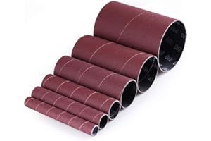 ZIVISK Aluminum Oxide Spindle Sanding Sleeves, 4.5 Inch Length 6 Pack 120 Grit