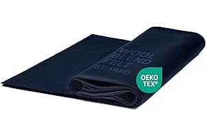 The Felt Store Wool Blend Craft Felt by Yard – Soft, Durable & Non-Fraying Crafting Material, DIY Fabric for Decor, Sewing, Embroidery - Assorted Colors - Navy Blue