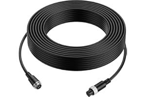 EKYLIN 32FT 10M Car Video 4-Pin Aviation Extension Cable for CCTV Rearview Camera Truck Trailer Camper Bus Vehicle Backup Monitor System Waterproof Shockproof