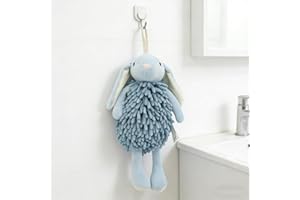 Rabbit Fuzzy Ball Towel - Quick Dry Chenille Hand Towels, Fluffy 3D Animal Hand Drying Puff Towels, Creative Decorative Easte