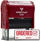 Ordered by Date (Order Complete) Self Inking Rubber Stamp (Red Ink) - Q-200