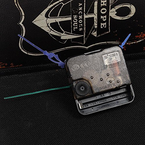 Gracefulvara Black Wall Clock Quartz Movement Mechanism Repair Set
