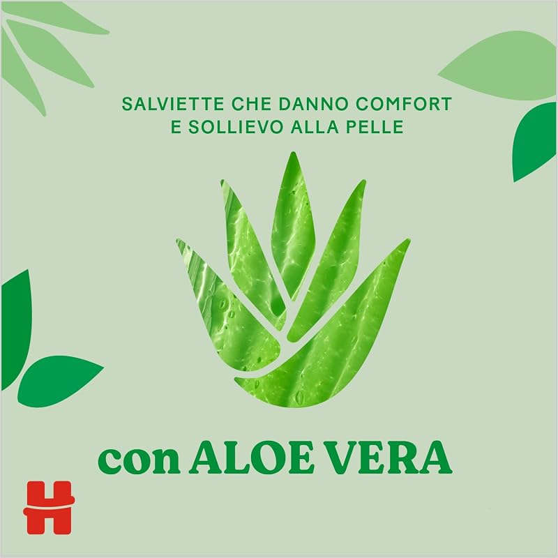 Natural Care, Salviette neonato, Dermatologicamente testate, con Aloe Vera, 70% fibre assorbenti naturali, 560 Salviette