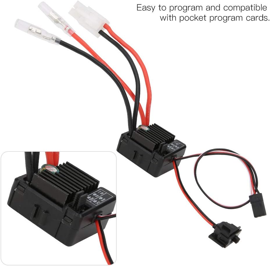 VGEBY Electronic Speed Controller 2‑3S 60A with BEC 5V/2A Waterproof Brush ESC Electric Speed Controller for 1/10 RC Car - Image 3