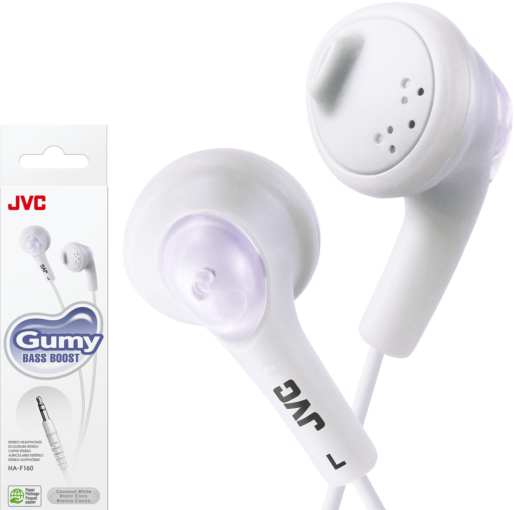 JVC HAF160W HAF160W Gumy Ear Bud Headphone White