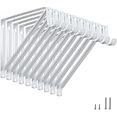 HOME MASTER HARDWARE Heavy Duty Closet Shelf Rod Brackets Supports 250lbs, Wall Mounted Closet Shelves Bracket with Rod Shelv