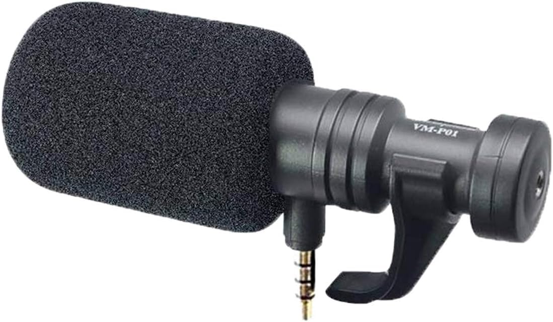Venidice VM-P01 3.5mm Jack Shotgun Condenser Microphone For Smartphone, Karaoke, Recording, Singing, Podcast